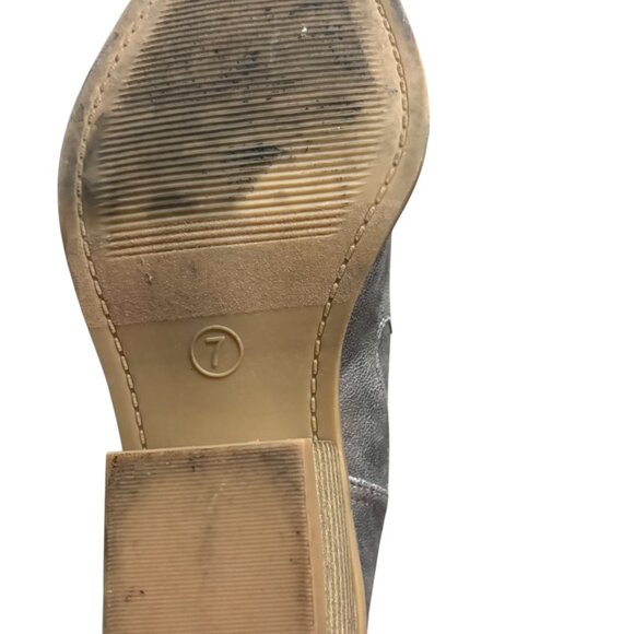 Forever 21 Silver Ankle Cowboy Boots Size 7 - Picture 8 of 9